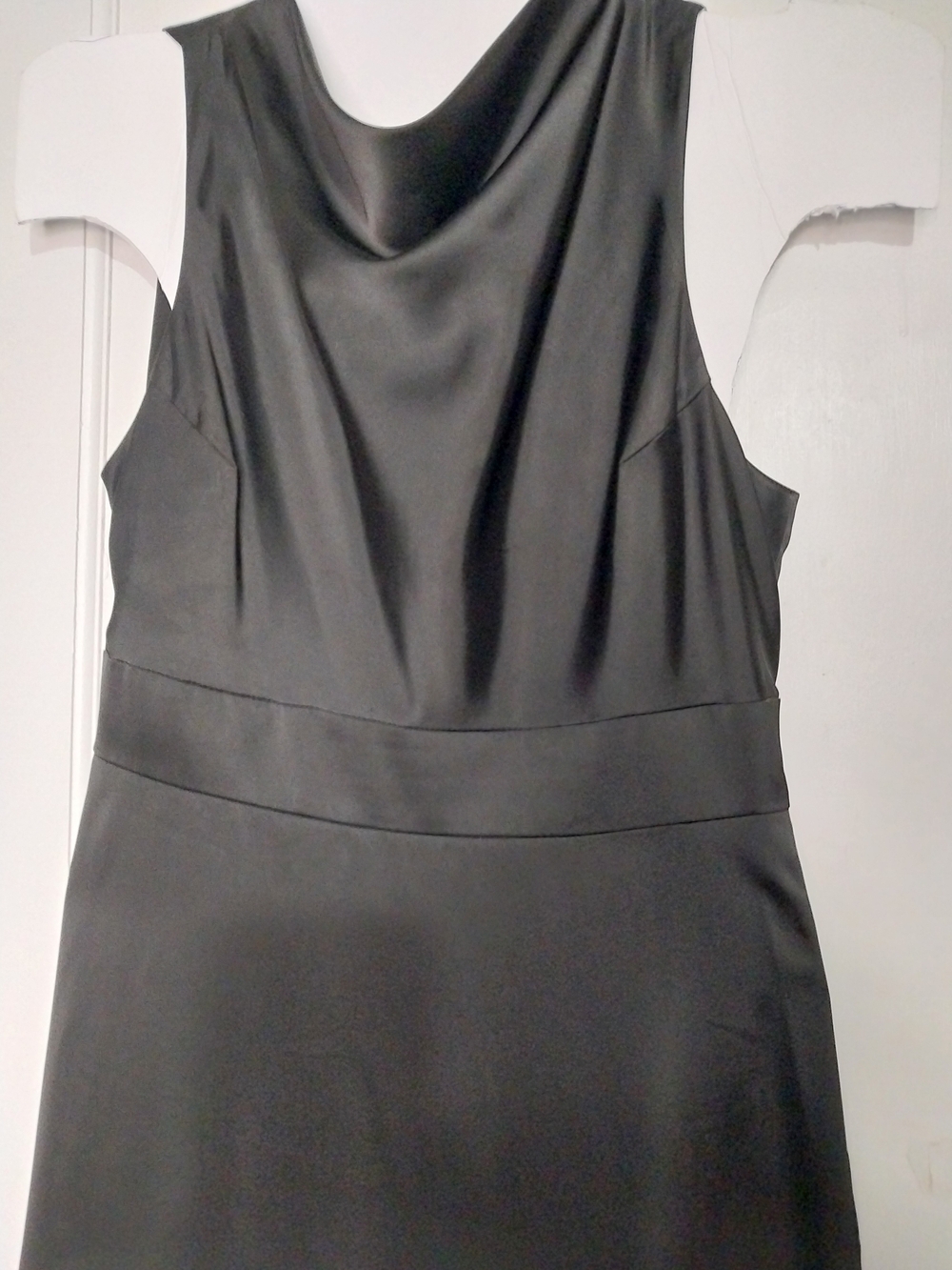 ANTONIO MELANI Black Sleeveless Midi Dress with Waist Tie - Picture 6 of 10